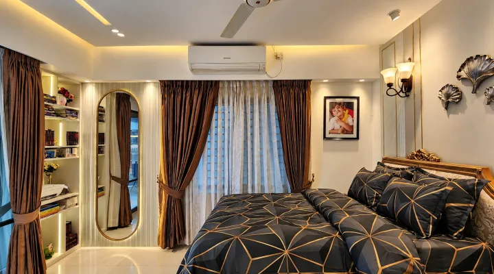 Elegant Contemporary Bedroom Interior photo